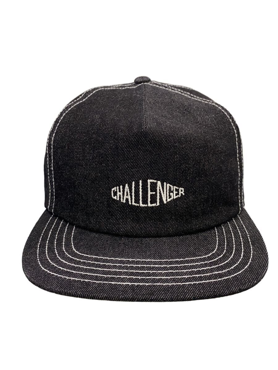 CHALLENGER◆キャップ/FREE/デニム/BLK/無地/メンズ/LOGO CAP/ストレートキャップ拍卖