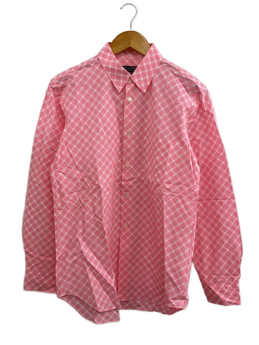 COMME des GARCONS HOMME PLUS EVER GREEN◆AD2006/長袖シャツ/SS/コットン/PNK/チェック/PR-B125拍卖