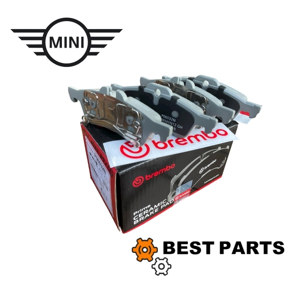 新品 BMW MINI リアブレーキパッド 鳴き止プレート付き R50 52 53 34216762871 セラミック低ダスト 34216762871brembo拍卖