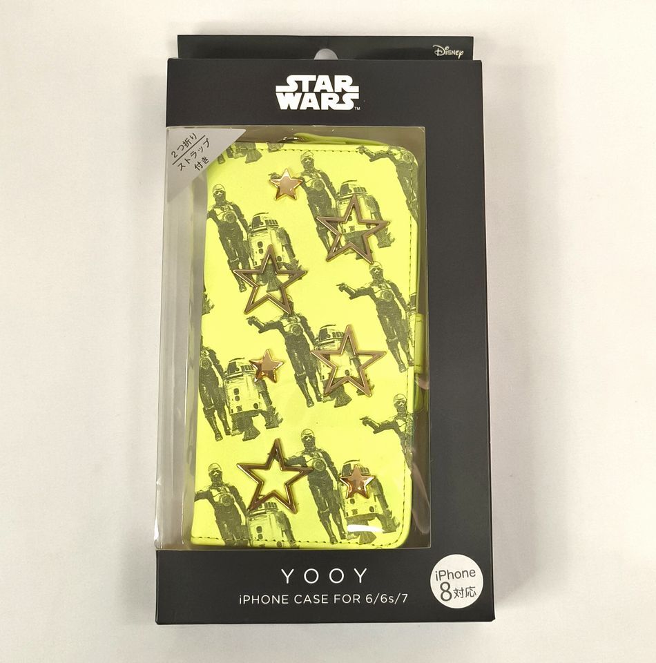 【送料無料】ヨーイ iPhone SE3/SE2/8/7/6s/6用 STAR WARS STAR STUDS 手帳型 ケース カバー(カードポケット ストラップ付)拍卖