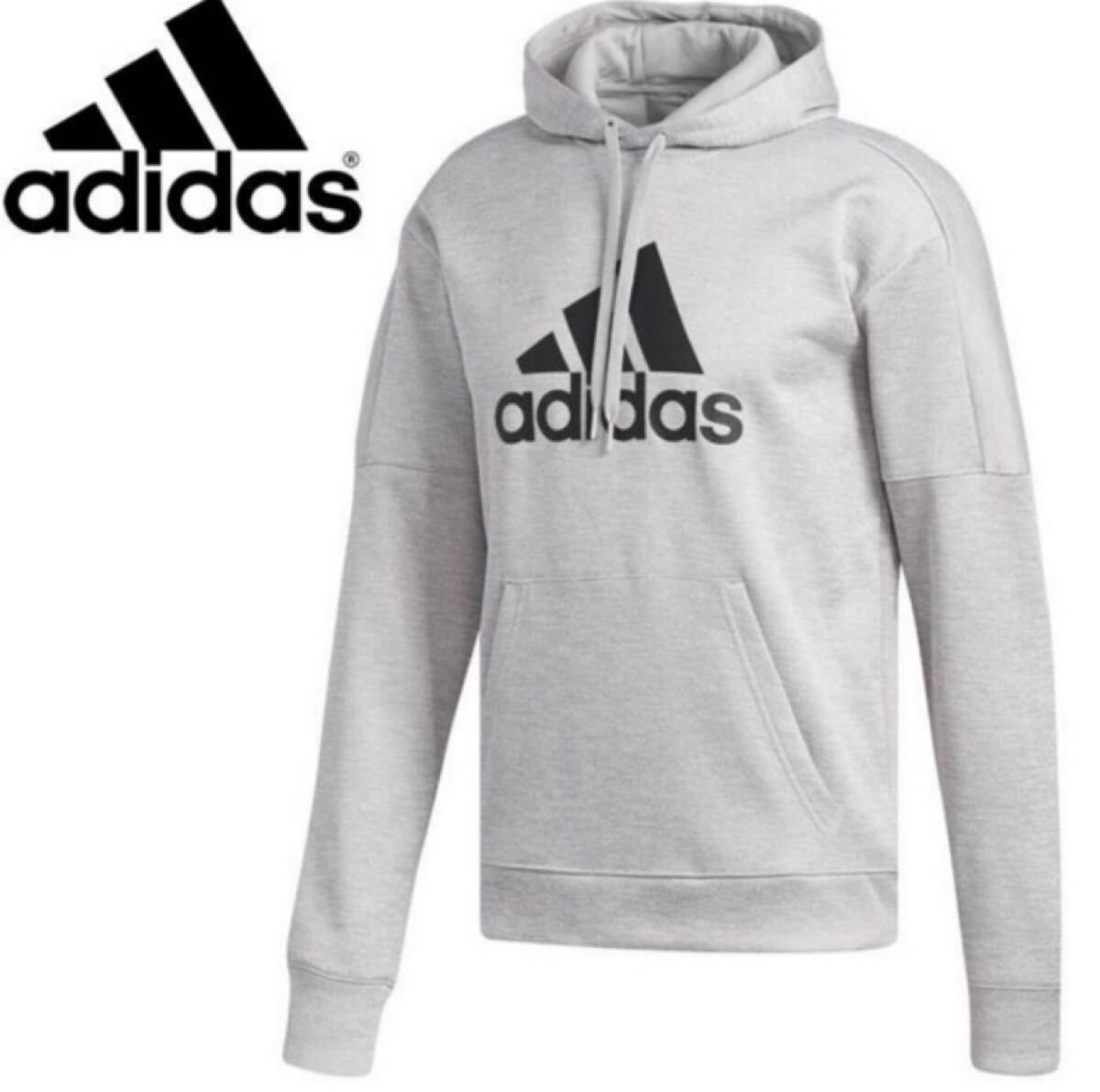 送料無料 新品 adidas M ESSENTIALS 裏起毛 プルオーバー L拍卖