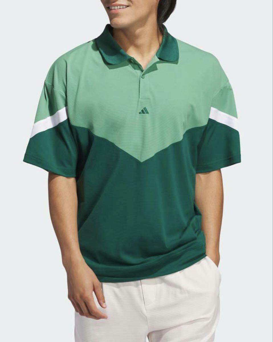 送料無料 新品 adidas GOLF ツイストニット カラーブロックポロ XL拍卖