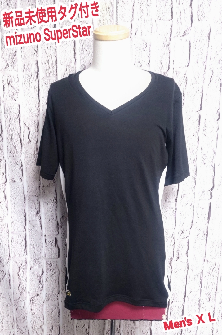 ★送料無料★ 新品 mizuno SuperStar Tシャツ ミズノ 野球ウェア ブラック XL拍卖