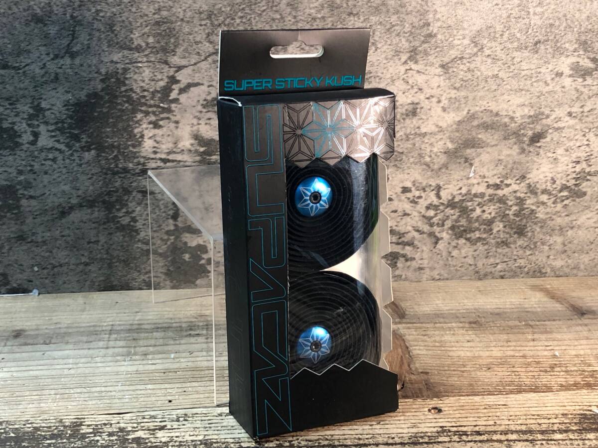 JM351 スパカズ SUPACAZ SUPER STICKY KUSH バーテープ 黒/青 未使用拍卖
