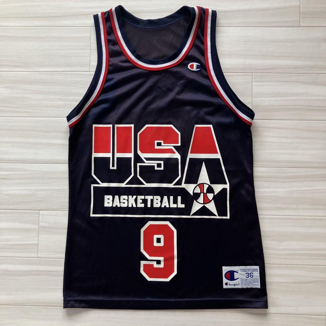 NBA アメリカ代表 ユニフォーム バスケ タンクトップ ジャージ S チャンピオン Champion 当時物 デッドストック拍卖