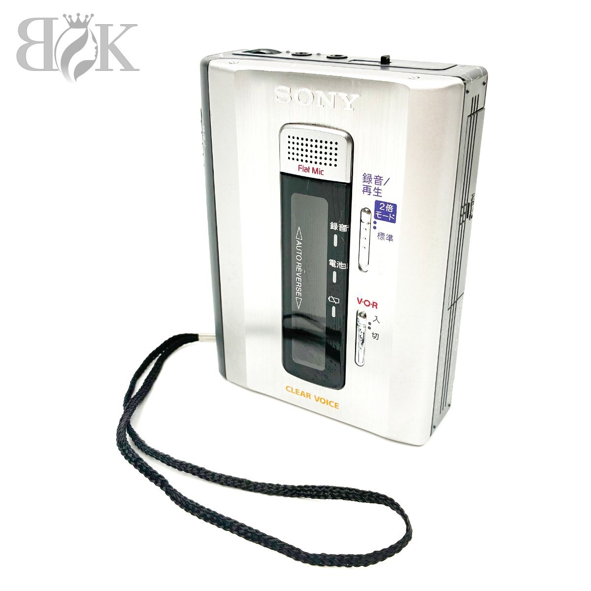 ソニー カセットテープ レコーダー シルバーカラー TCM-500 通電〇 単3電池 電池式 ジャンク品 SONY 中古 #拍卖