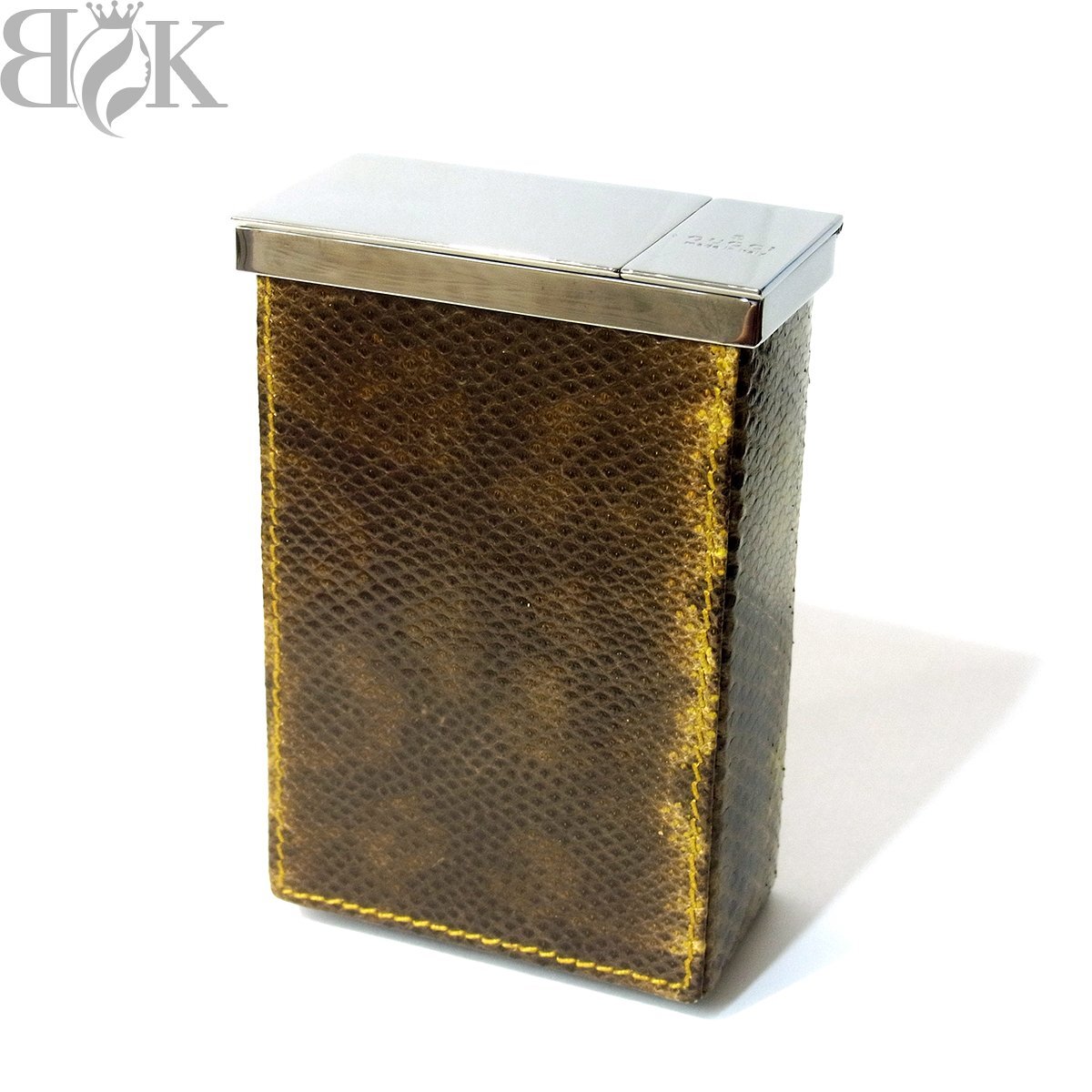 美品 グッチ ヘビ柄 シガレットケース 030・0959・1559 タバコケース カーキ系 オリーブ系 シルバーブラック金具 GUCCI 〓拍卖