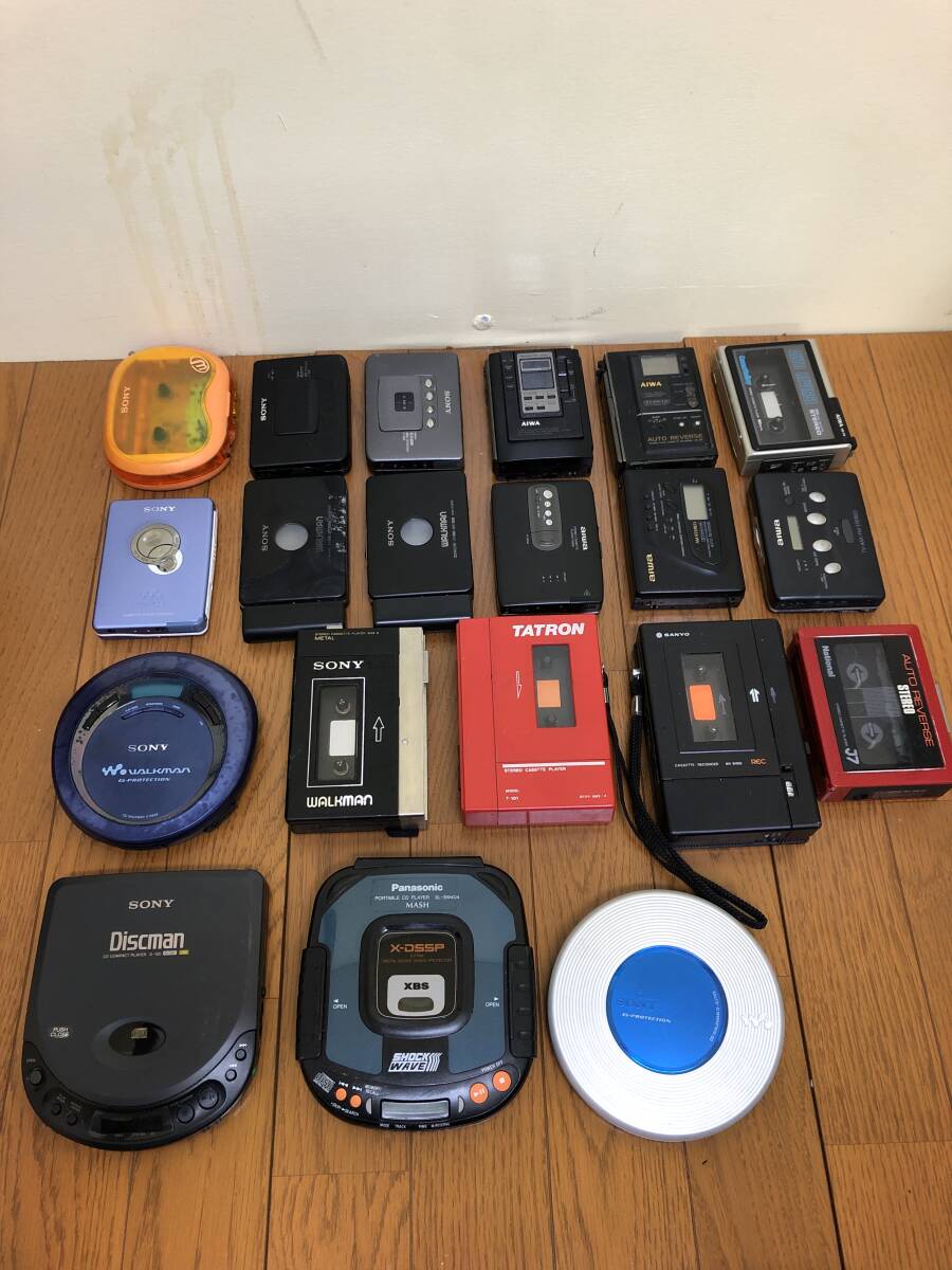 カセットプレーヤポータブル SONY AIWA その他などジャンク拍卖