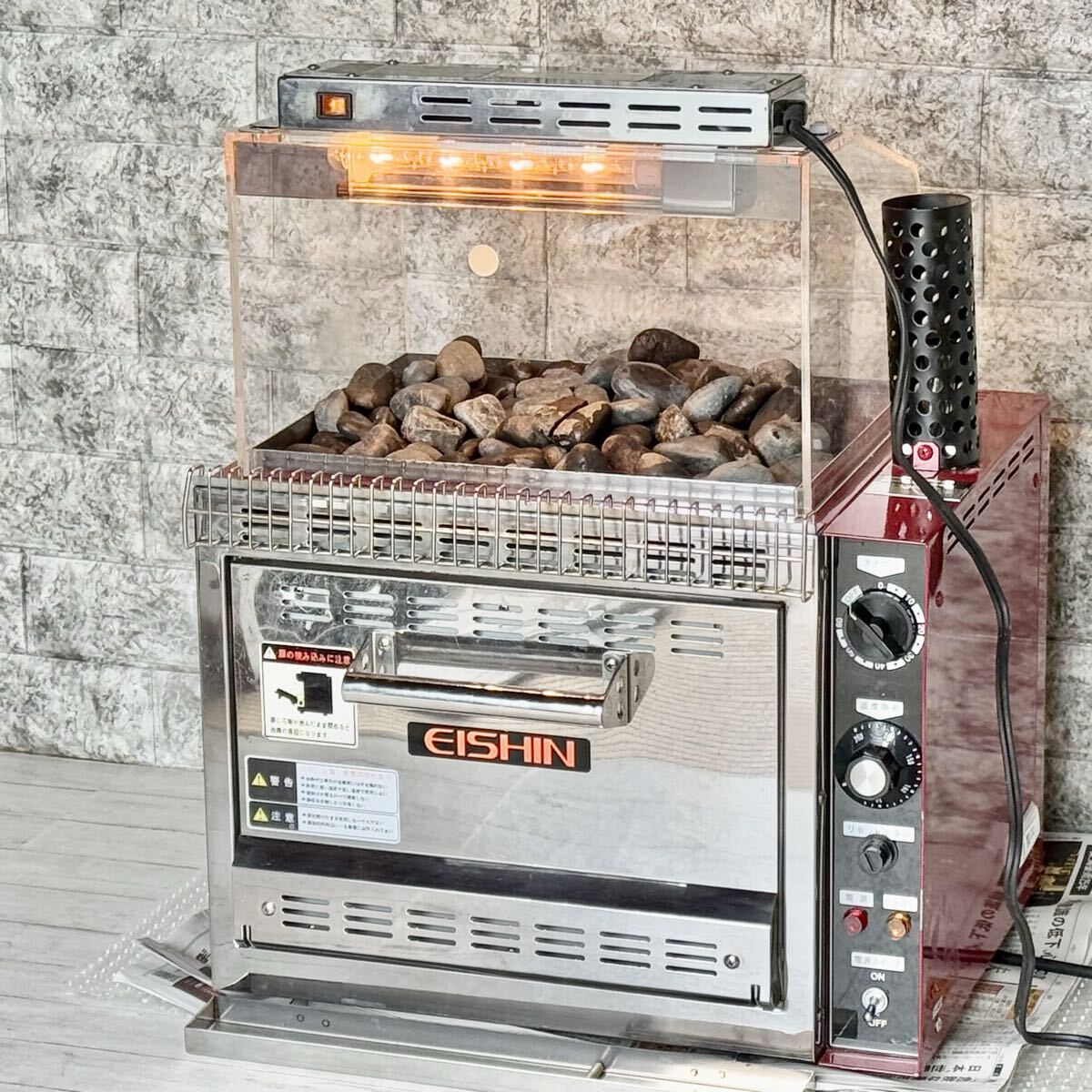 送料無料 エイシン電機 業務用焼き芋機 YG-20R 保温ランプ付き拍卖