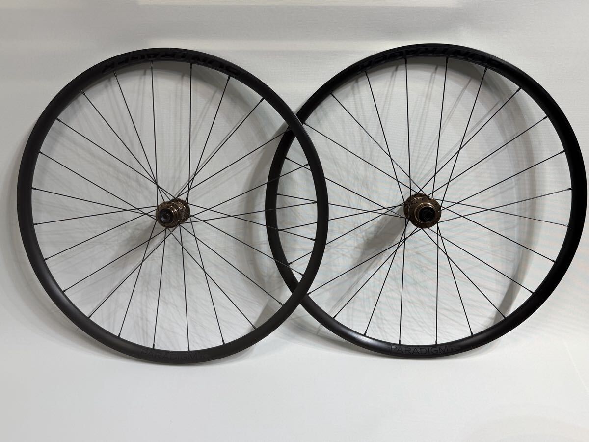 BONTRAGER PARADIGM SLディスクブレーキホイール700c スルーアクスル12mm F100mmR142mmクリンチャー 前後セット プロショップでチェック済拍卖
