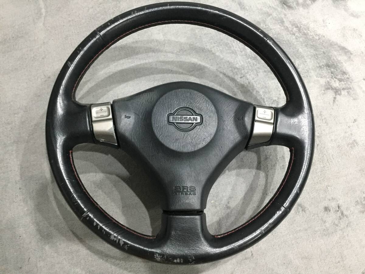 R34 スカイライン パドルスイッチ有 ステアリングホイール ハンドル拍卖
