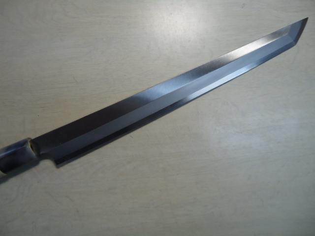 【新製品】 右利き用 片刃柳タコ引き型300 白鋼拍卖