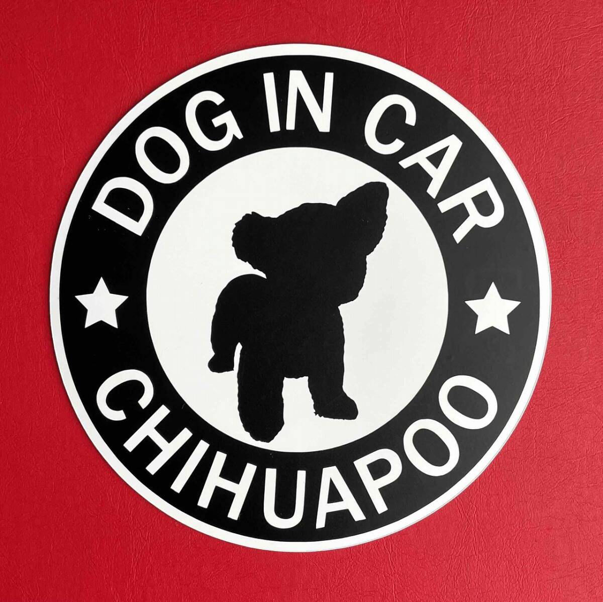 犬(チワプー BK )マグネット ステッカー 防水 車用【匿名配送】拍卖