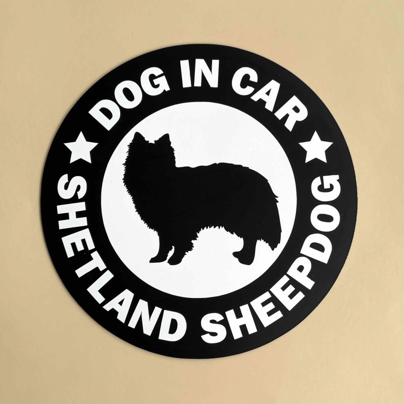 犬【シェットランドシープドッグ】黒 マグネット ステッカー 防水 車用【匿名配送】拍卖