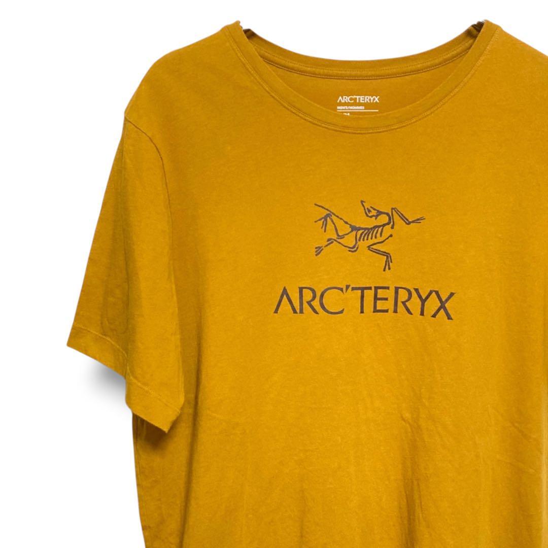訳あり ARC’TERYX アークテリクス ロゴTシャツ マスタード 半袖 M拍卖