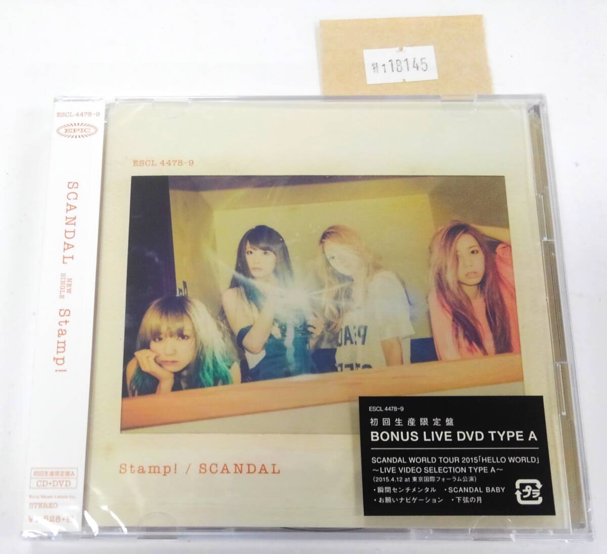 万1 18145【未開封】CD+DVD スキャンダル / Stamp! 初回生産限定盤A 【CD+DVD】:ESCL-4478/9拍卖