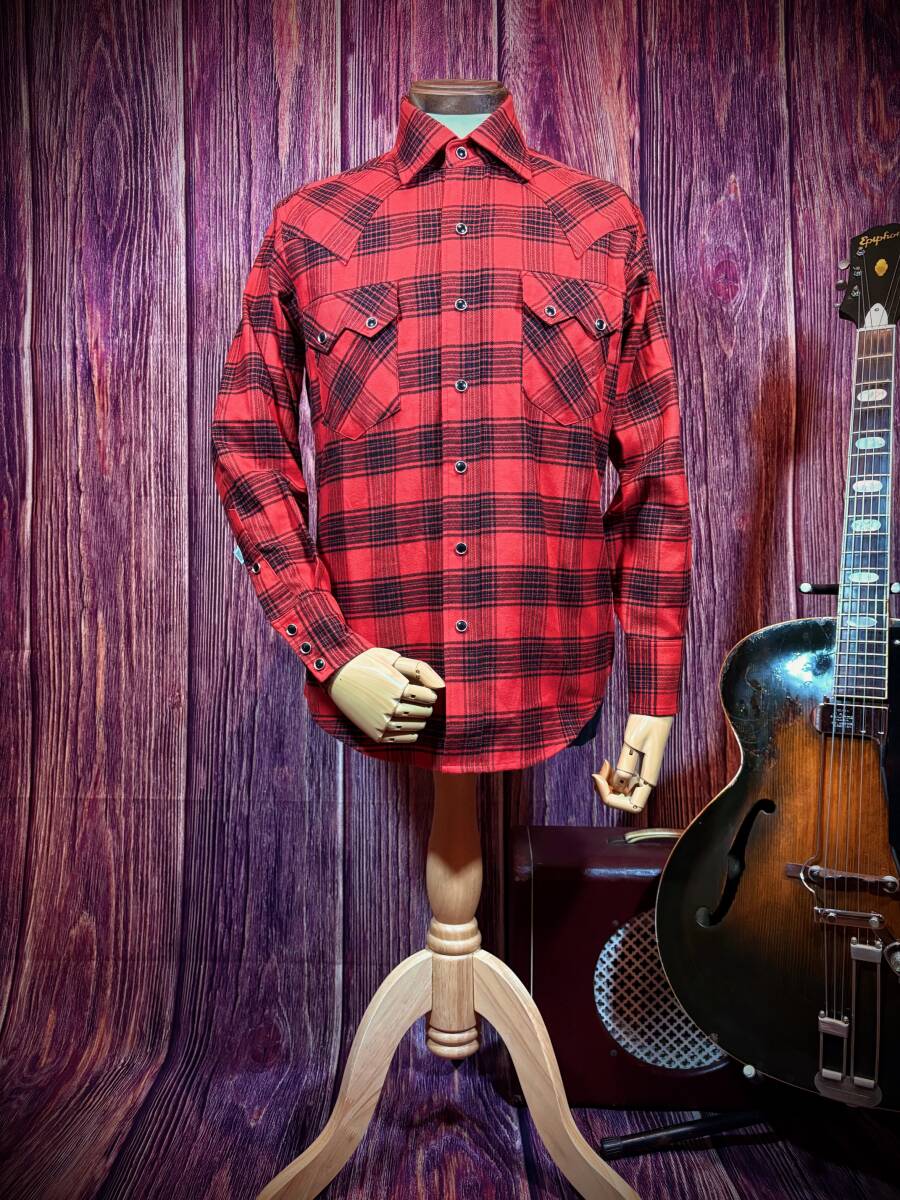 ウエスタンシャツ 甘撚り糸使用 オーガニック コットン100% 最高の着心地!! 日本製 Lサイズ ウエスタンシャツ専門店オレゴン・トレイル拍卖