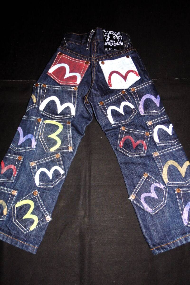 ■EVISU/エヴィス■少年エヴィス■ポケット.17個■LOT.0119■SIZE.3■裾はカットしていません■本物.未使用に近い■拍卖