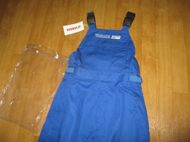 ヤマハレーシング・マシーンスタッフ サイズL ブルー メンテナンス作業ツナギ・サロペット 未使用 デッドストック ジャケット拍卖