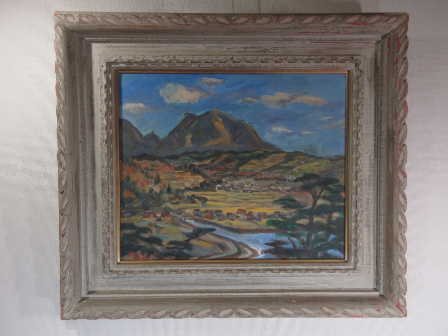 【真作保証】 大平敬次郎 直筆 臼野風景 油彩 F-8 コレクター放出品 (斎藤与里 矢野橋村) 大阪 大分県 宇佐市 豊後 高田市拍卖