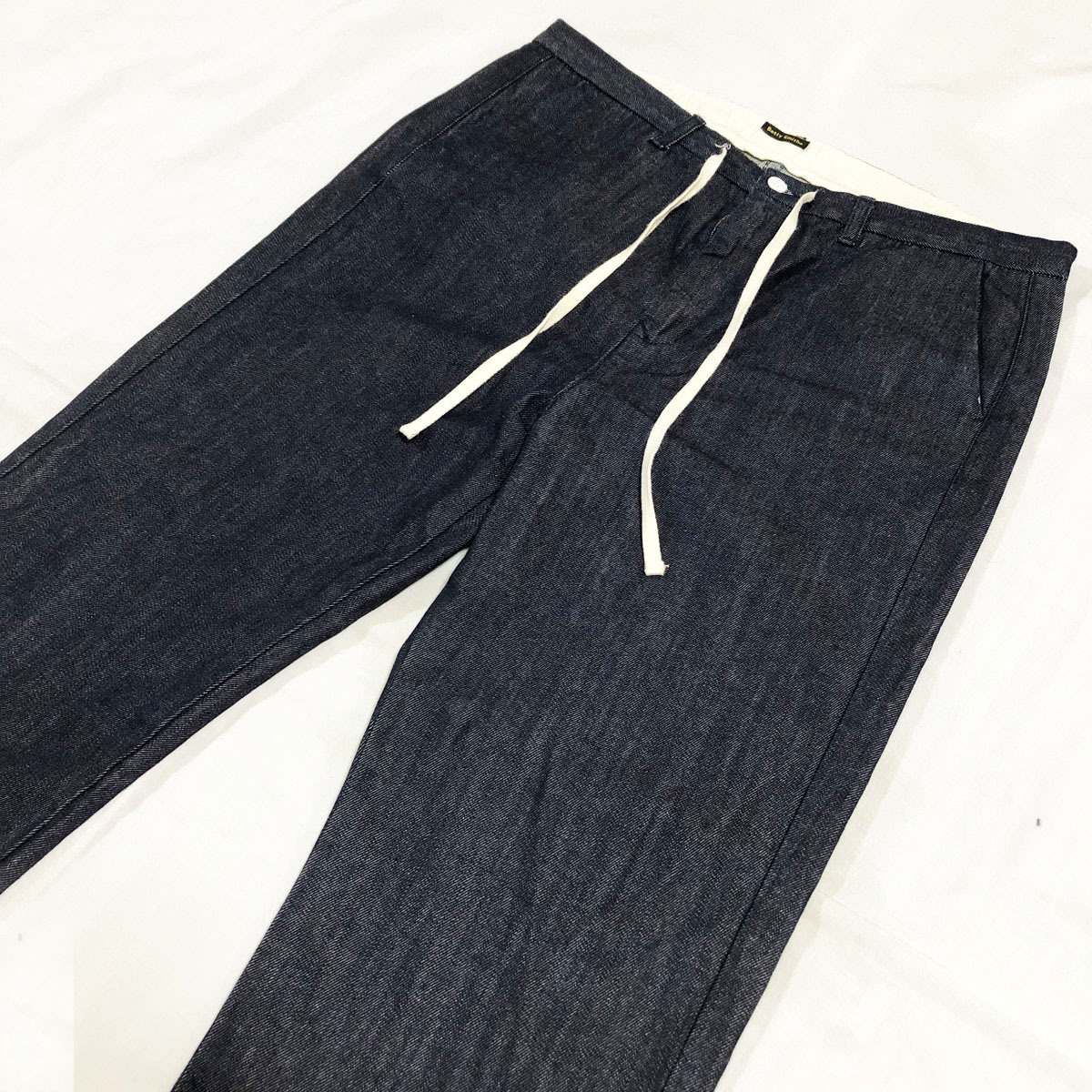 濃紺 Betty Smith ベティースミス インディゴ デニム ジーンズ ジッパーフライ イージーパンツ W約86CM 岡山 倉敷 児島 日本製拍卖