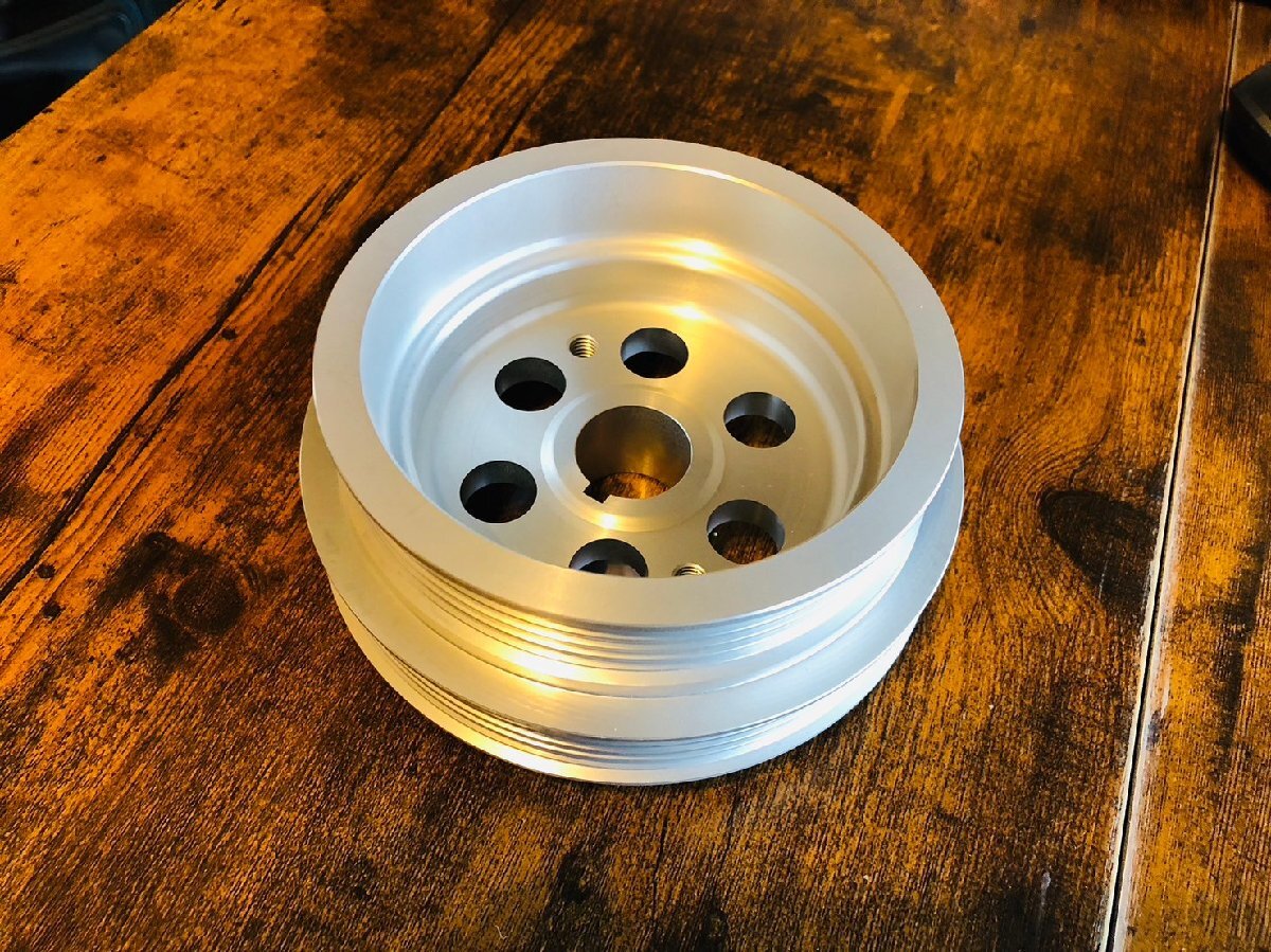AE86 アルミ クランクプーリー ダブルタイプ 削り出し アルマイト仕上 レビン トレノ 4AG 16バルブ ハチロク拍卖