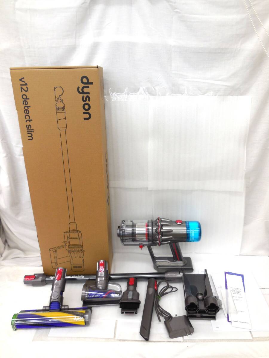 袖●【美品♪】dyson ダイソン V12 Detect Slim Fluffy SV46 ff コードレスクリーナー 掃除機 K⑤拍卖