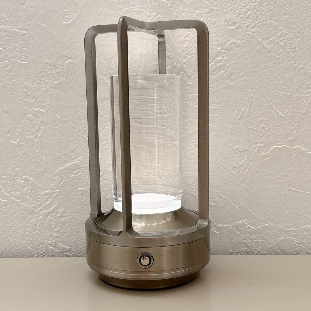 間接照明 ナイトライト 北欧風 シルバー ライト 置き型 コードレス 無段階調光拍卖