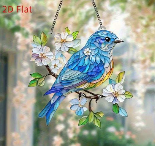 サンキャッチャー 幸せの青い鳥 置物 壁掛け拍卖