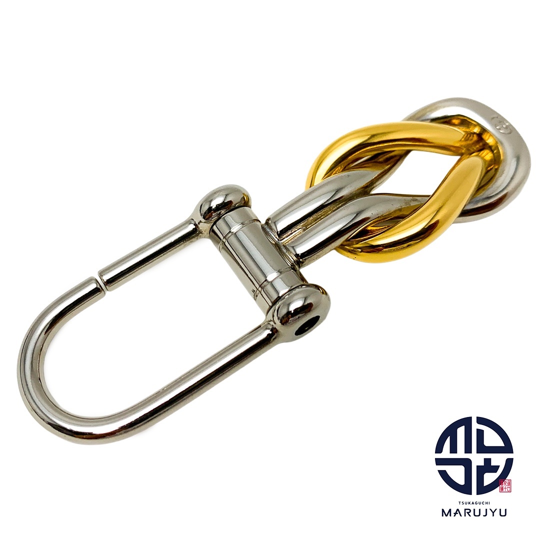 GUCCI グッチ シルバーカラー ゴールドカラー インフィニティ キーリング キーホルダー ブランド 小物拍卖