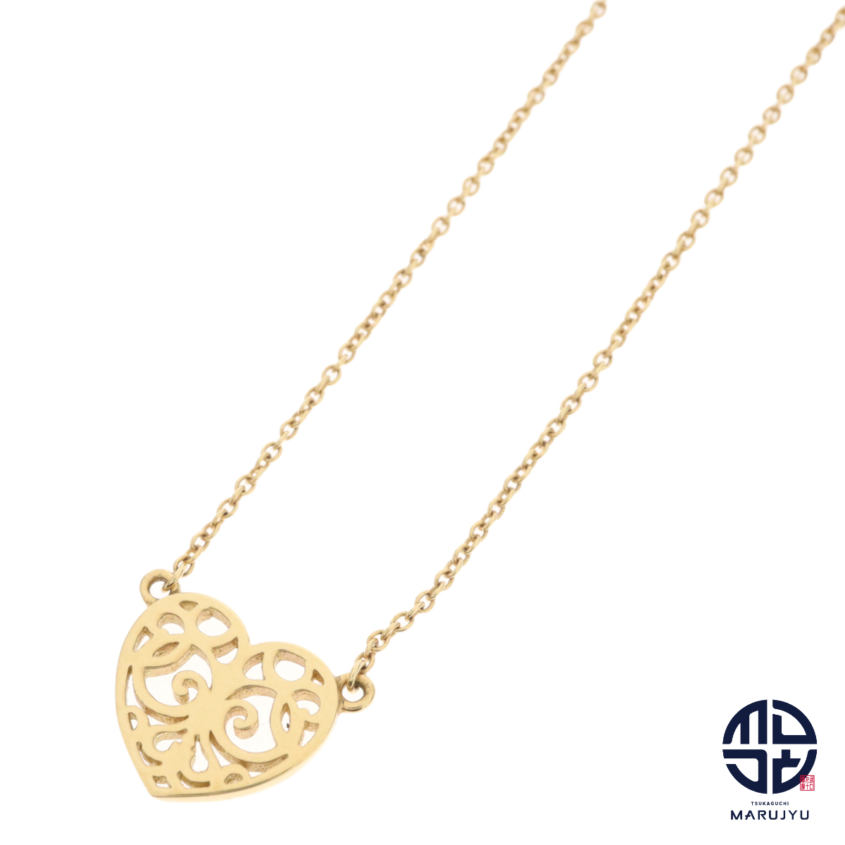 TIFFANY & CO. Tiffany ティファニー AU750YG 18金イエローゴールド K18 エンチャントハート ネックレス ジュエリー アクセサリー ブランド拍卖