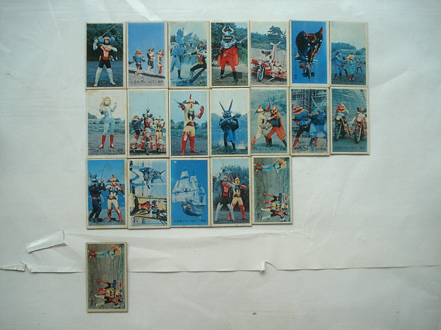 アマダ アクマイザー3 メンコ 19種類+ダブリ1枚 合計20枚 ザビタン イビル ガブラ 1975年 版権あり 角面子 最終出品拍卖