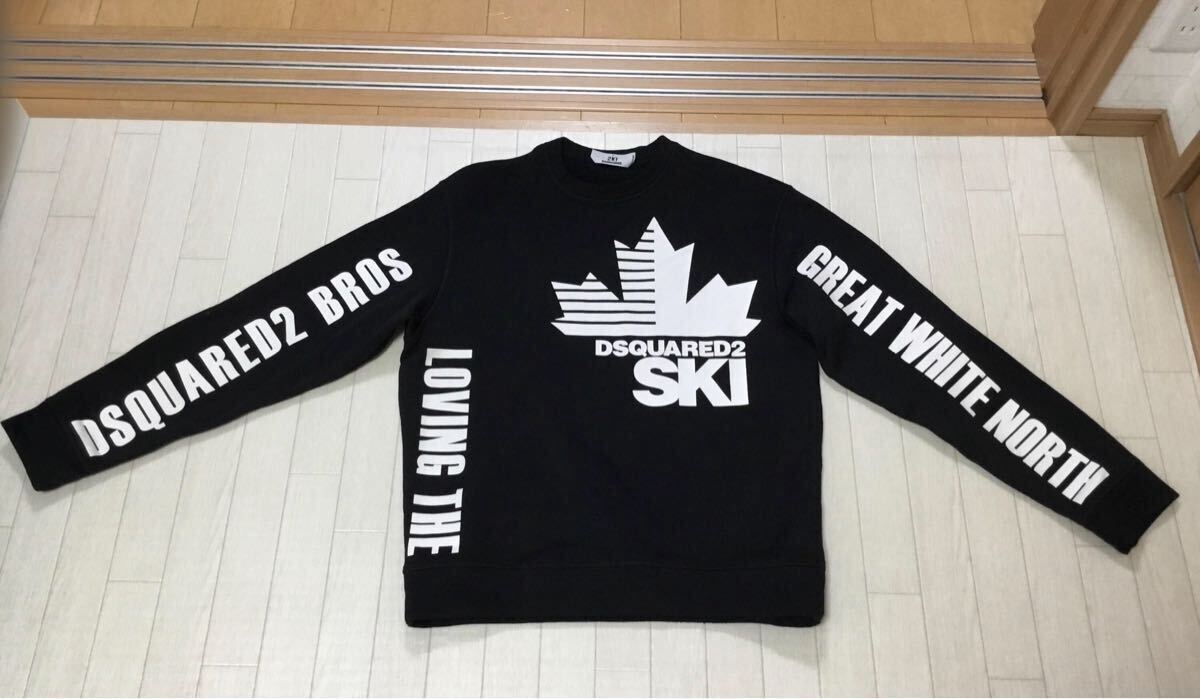 DSQUARED2 ディースクエアード スウェット ブラック L 裏毛拍卖