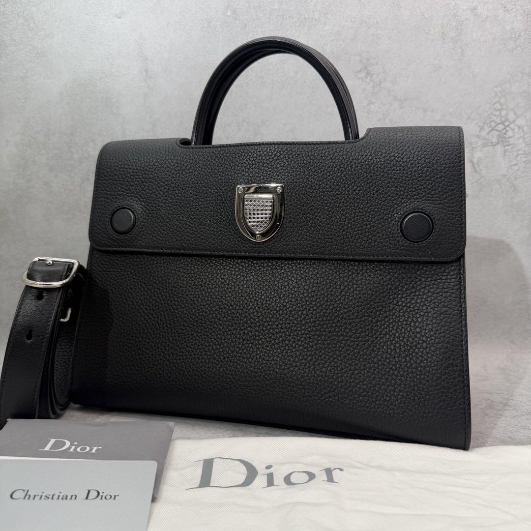 【極美品】ディオール エヴァー ブラック シルバー具 2WAY ハンドバッグ拍卖
