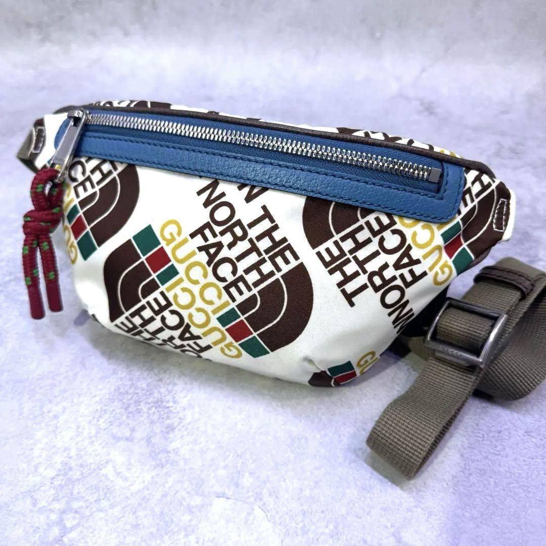 【極美品】グッチ × ノースフェイス コラボ ナイロン ボディバッグ拍卖