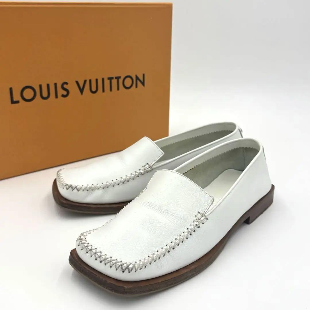 ルイヴィトン スクエアトゥ ソフトスリッポン サイズ36 23.0cm拍卖