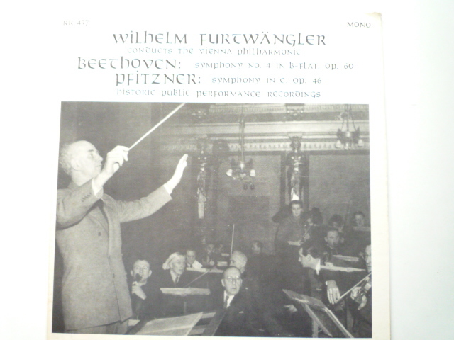 WV67 米Educational盤LP 交響曲 ベートーヴェン/4番、プフィッツナー フルトヴェングラー/ウィーンPO他拍卖