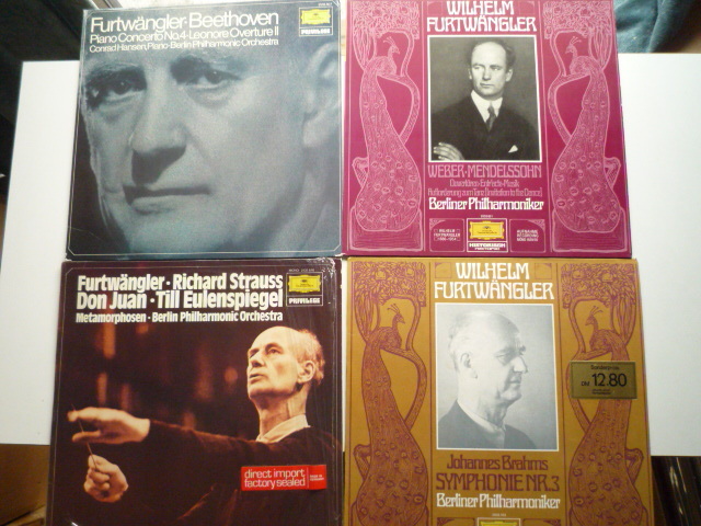 WW91 独英DGG盤バラ4LP フルトヴェングラー/ベルリンPO集 ベートーヴェン、ブラームス、R・シュトラウス他拍卖