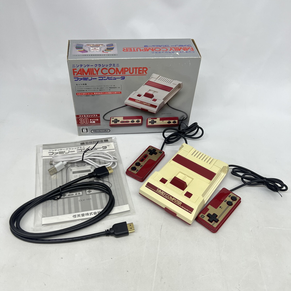任天堂 ニンテンドー クラシックミニ ファミコン CLV-101 ゲーム機 (N71007_5_25suy)拍卖