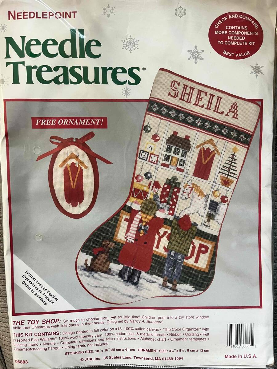 【Needle Treasures】(未開封品)クロスステッチキット THE TOY SHOP(1990年代後半アメリカ製)(オリンパス経由米国輸入品)拍卖