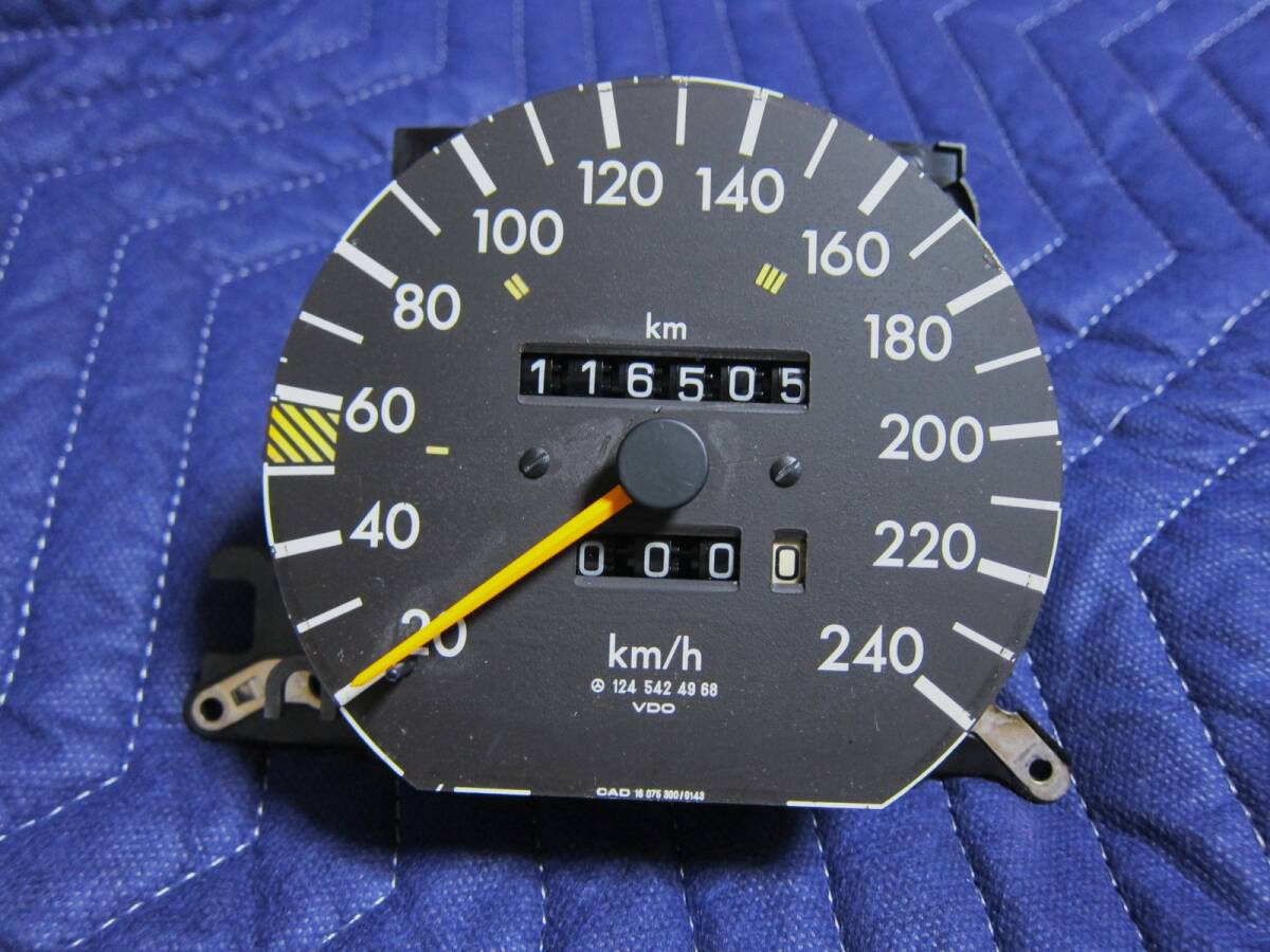 ベンツ 純正 W124 VDO スピード メーター 91年 240km拍卖