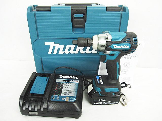 外観良品 makita マキタ TW300DRGX 18V 充電式インパクトレンチ TW300D バッテリー BL1850B 充電器 DC18RF 通電のみ確認 現状品 ★3275拍卖