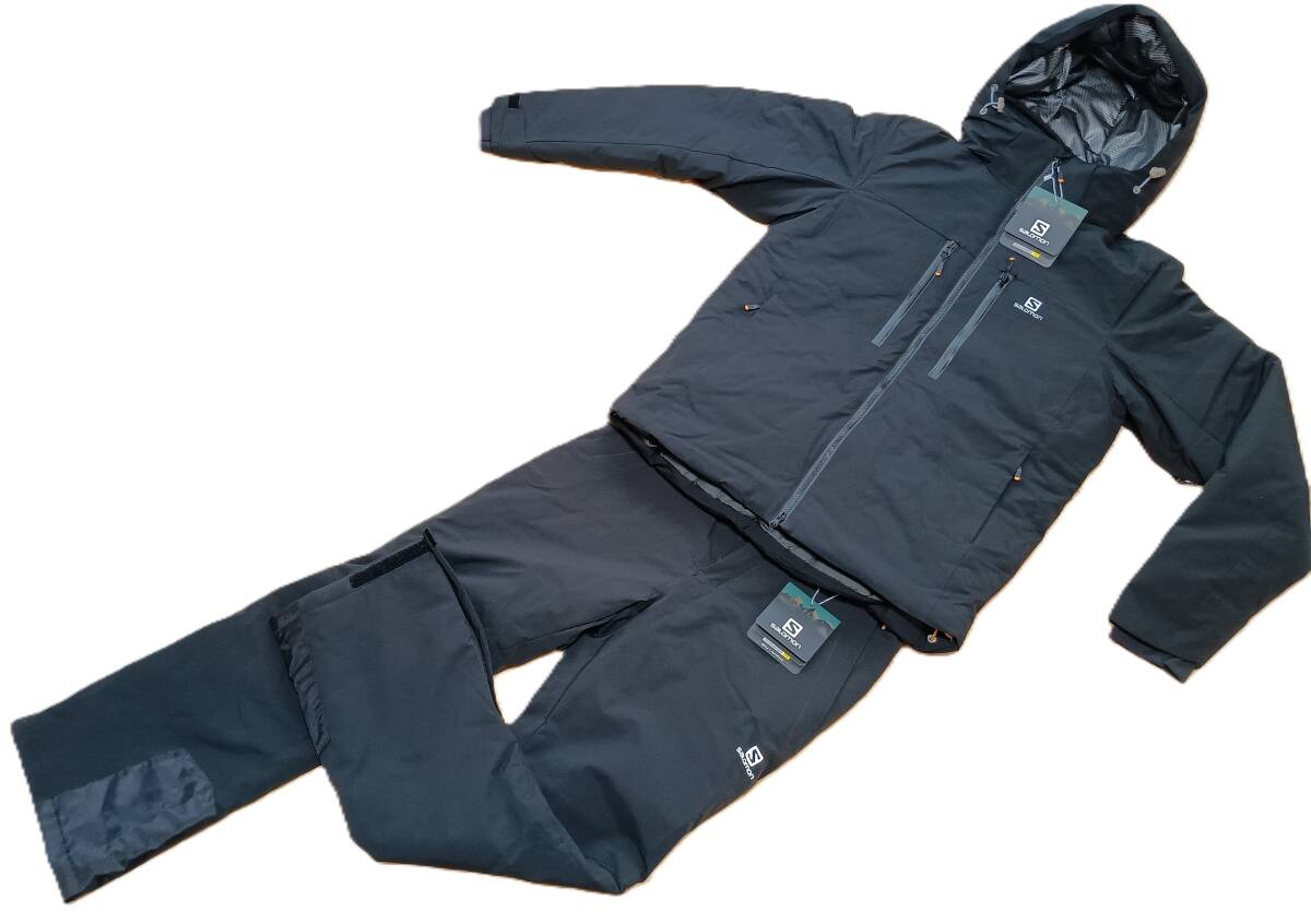 新品未使用タグ付き サロモン SALOMON スキーウエア上下セット Mサイズ ブラック拍卖