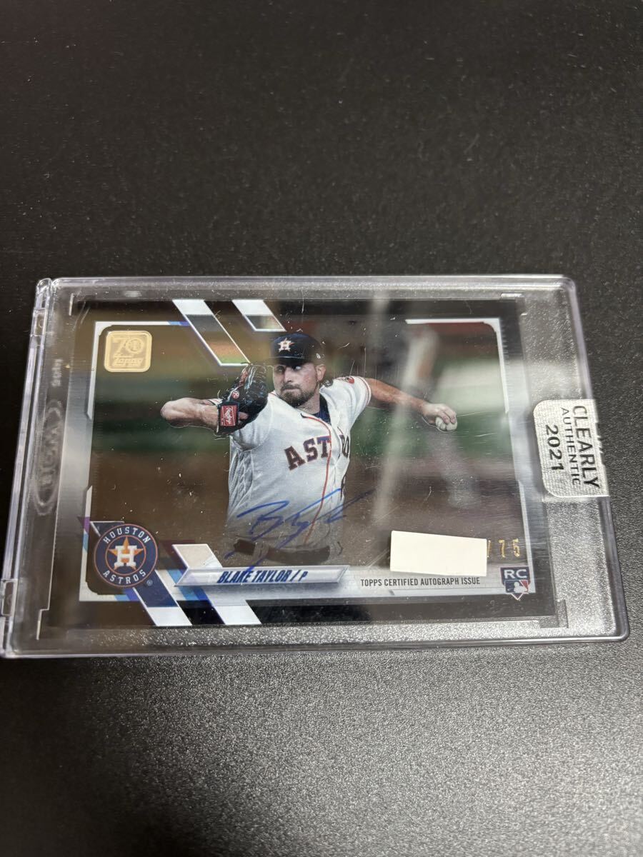 RC BLAKE TAYLOR /75 直筆サインカード auto 検 Topps BOWMAN crome stadium BBM epoch signature autograph DUNRUSS archives拍卖