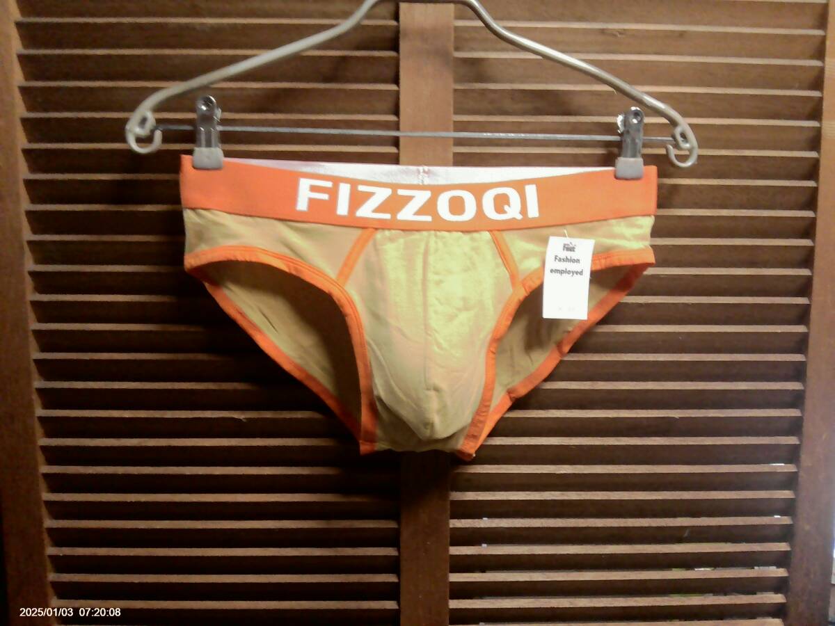 J062 直輸入 FIZZOQI メンズ スポーツ/フィットネス3Dポーチビキニ L 山吹拍卖