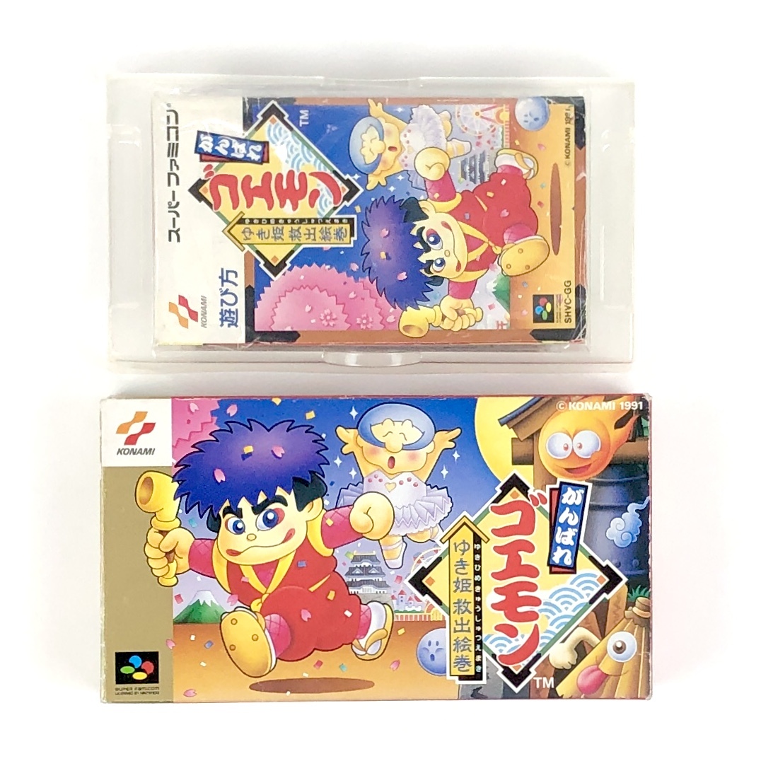スーパーファミコン がんばれゴエモン ゆき姫救出絵巻 箱説付き 痛みあり コナミ Super Famicom Ganbare Goemon CIB Tested Konami拍卖