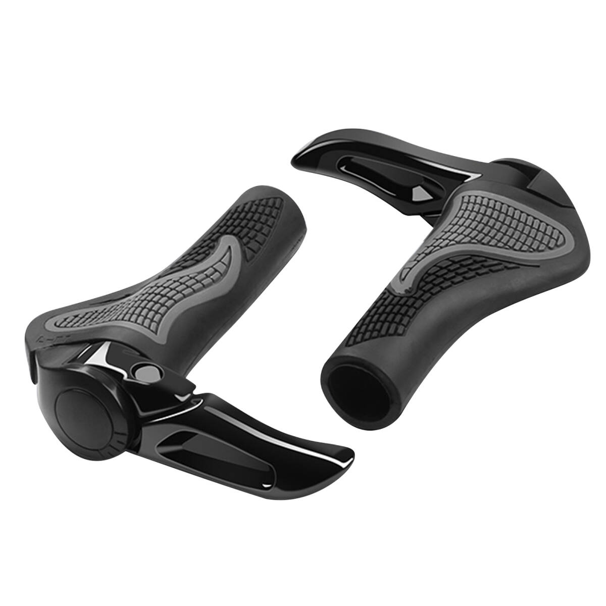 自転車のハンドルグリップ アルミニウム合金のハンドルバー ゴム製のサブハンドル、レストハンドル サイクリング用品(ブラック);J1101;拍卖