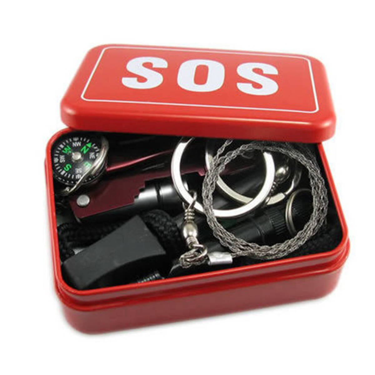 登山工具ナイフセット 多機能サバイバルツールセット SOS生存救急バッグ サバイバルツールセット 応急用品 1セット;J875;拍卖