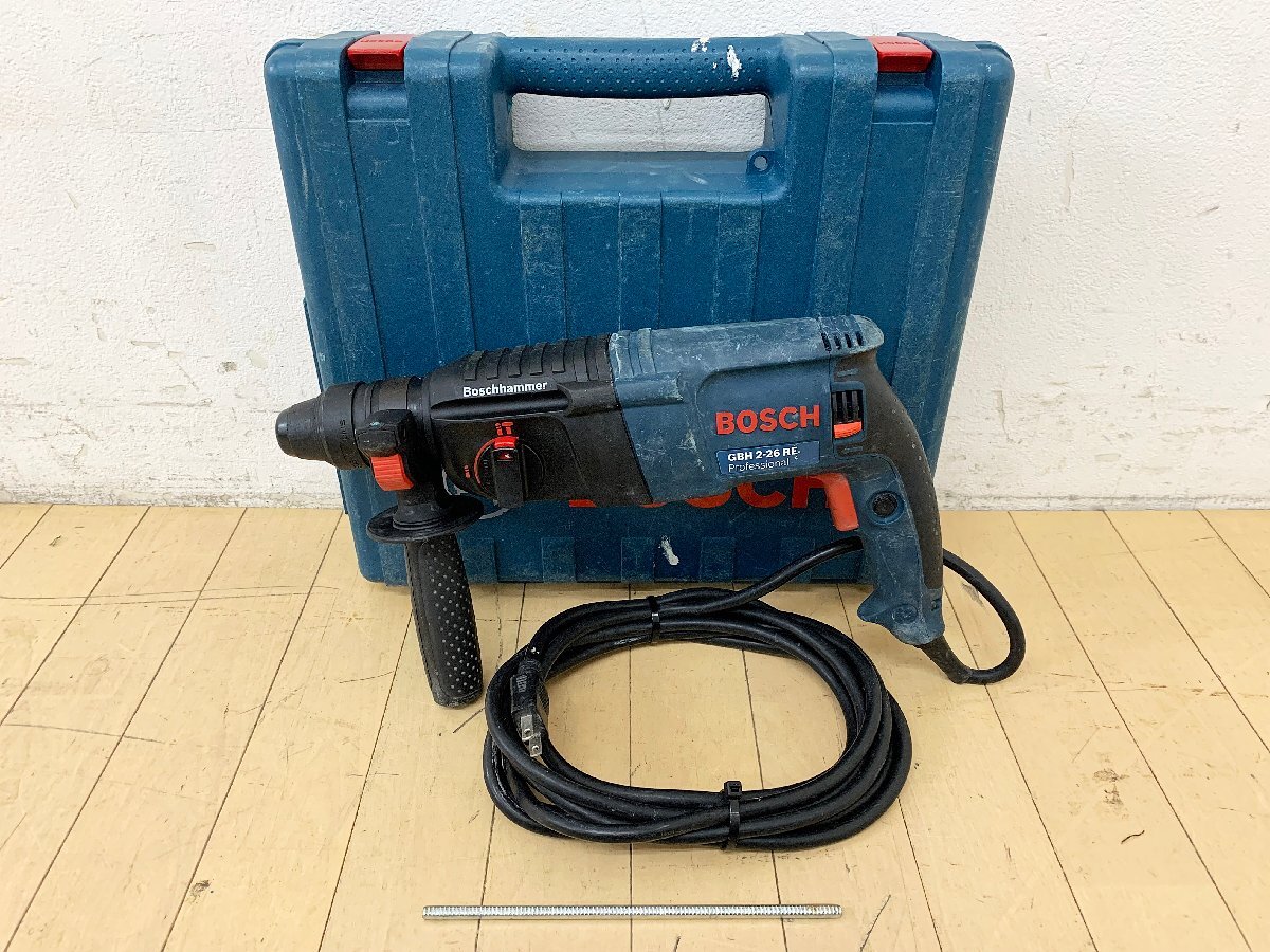★中古★BOSCH ボッシュ 26mmハンマードリル GBH2-26RE 本体 ケース付 100V 50/60Hz SDSプラス コンクリート穴あけ 電動工具)倉b拍卖
