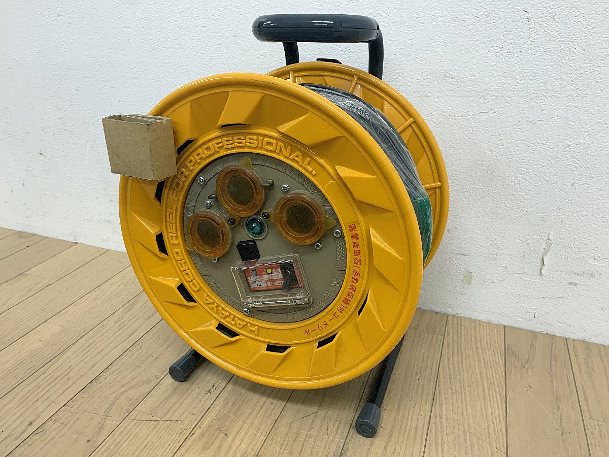 ★未使用★ハタヤ HATAYA 漏電遮断器付(接地付)コードリール30m BR-301K 電工ドラム 延長コード 2.0mm2×3C×30m 100V)倉b拍卖